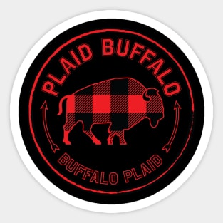 Plaid Buffalo Sticker